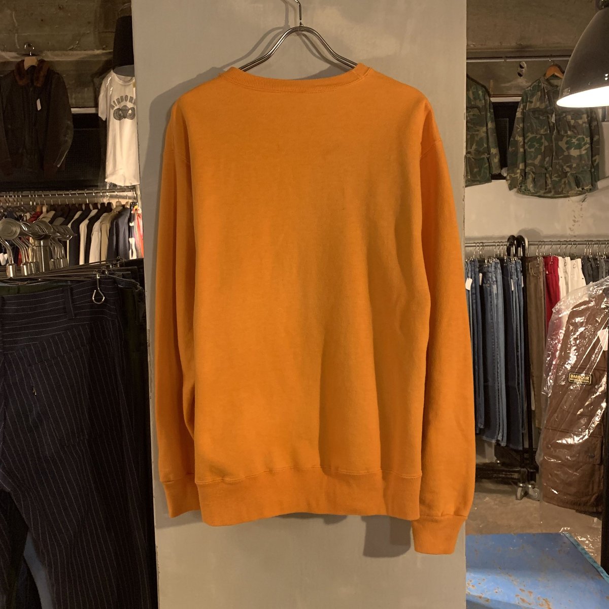 専用90s☆RalphLauren☆ワンポイントスウェット☆リバース風☆オレンジ 90s RalphLauren ワンポイントスウェット リバース風 オレンジ M