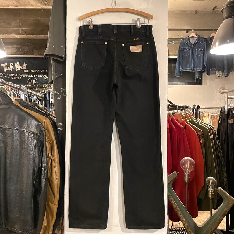 【USA製 】Wrangler 13MWZWK ブラックデニム W34/L34 古着 90s USA製 Wrangler 13MWZWK スーパー ブラック デニム