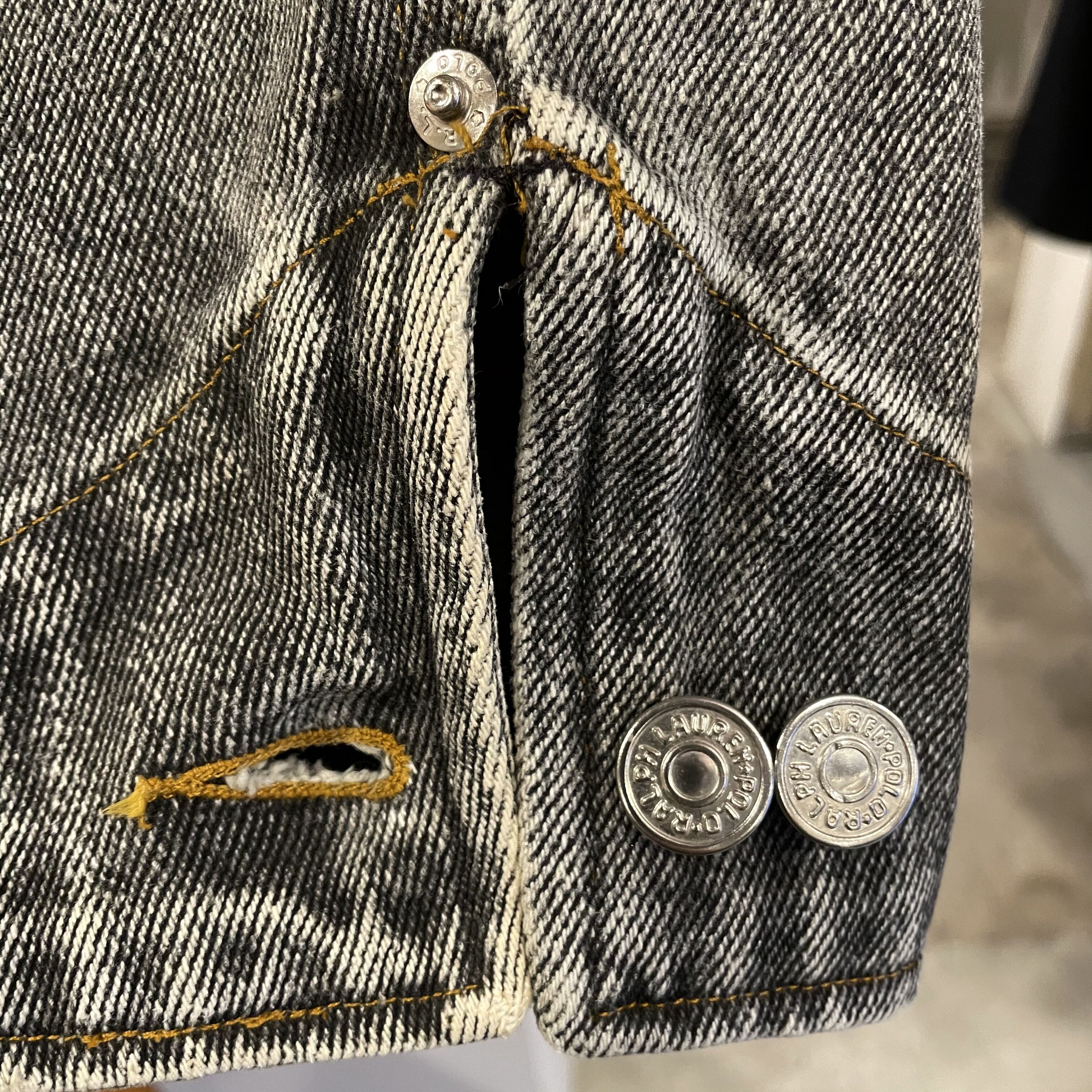 POLO RALPH LAUREN ブラックデニム カバーオール 白タグ 80s USA製 ラ