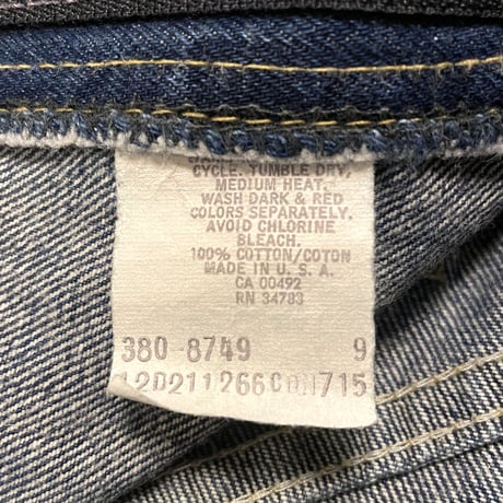 80s　Lee 380-8749　デニムスカート　42TALON ZIP　リベット大文字　USA製　(S2814)