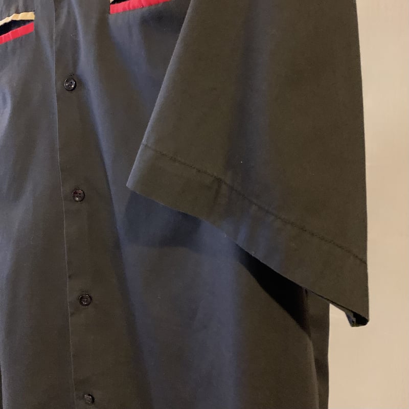 King Louie 80s アメリカ製ボウリングシャツ XL KING LOUIE キングルイ 80〜 90年代 USA製 紺タグ ポリコットン