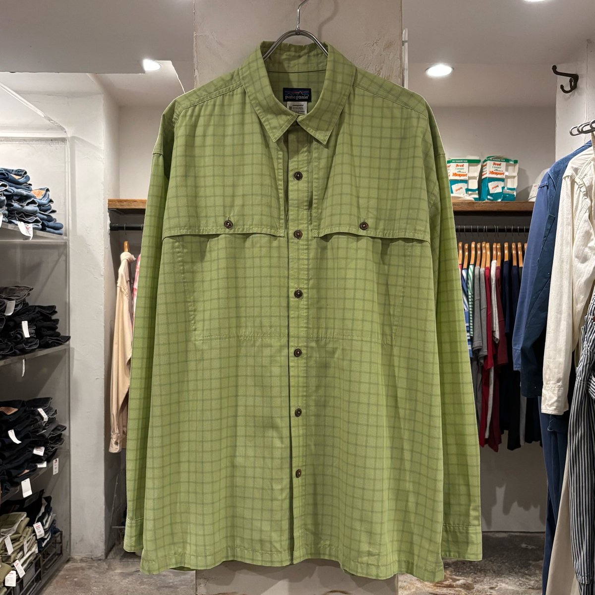 patagonia L/S フィッシングシャツ Island Hopper Shirt Siz
