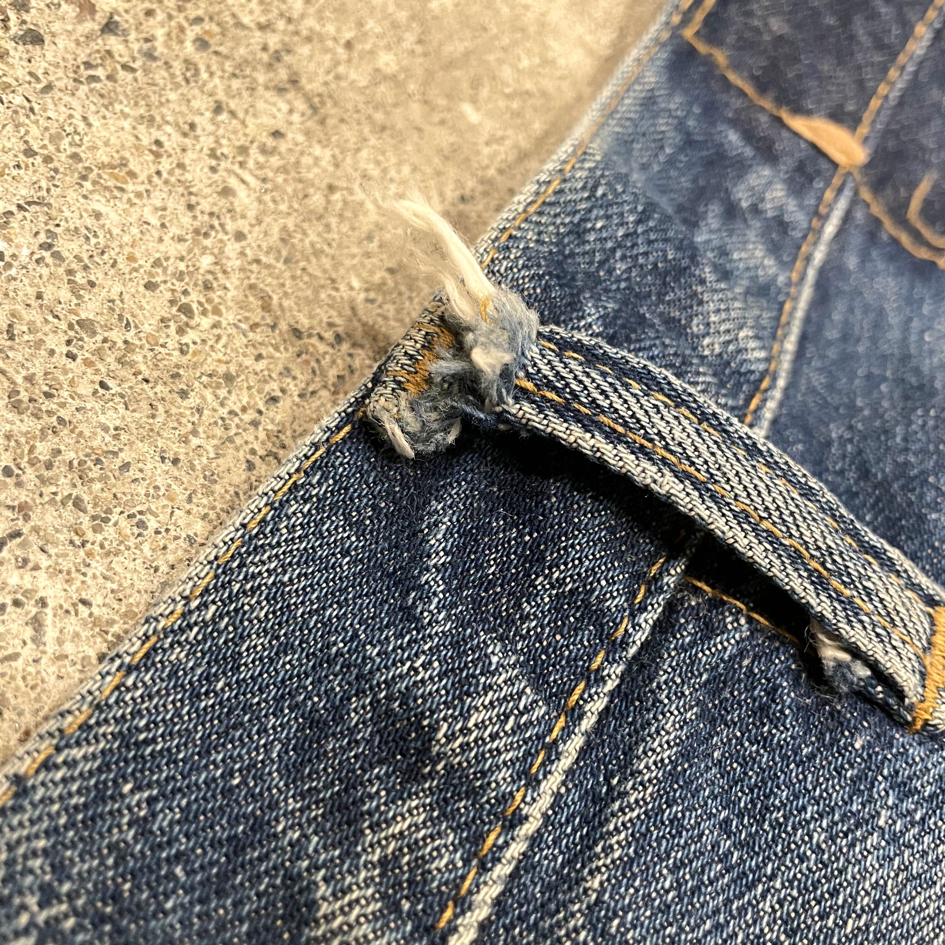 levi's 66前期　カットオフ Levi's 501 66前期 カットオフデニム バックポケット裏シングル ボタン