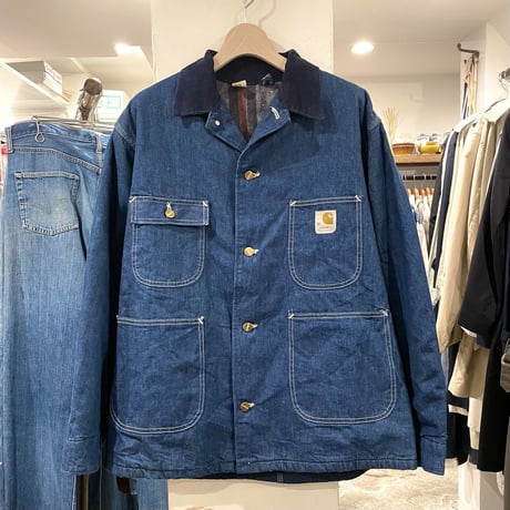 carhartt　70s　USA製　デニムカバーオール　ブランケットライナー　カーハート　(S0703)