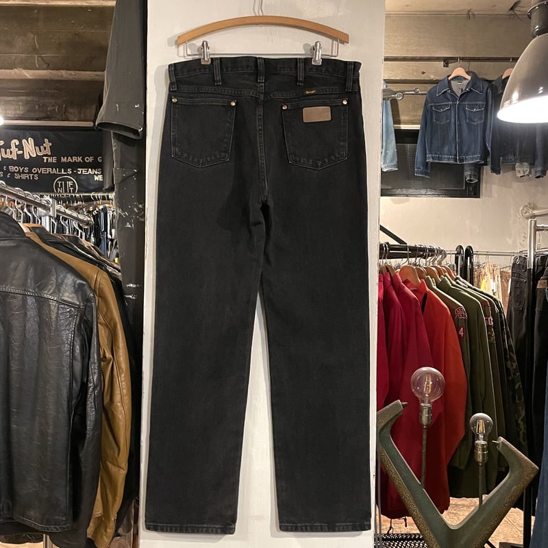 Wrangler 13MWZWK ブラックデニム パンツ 34×32 ラングラー