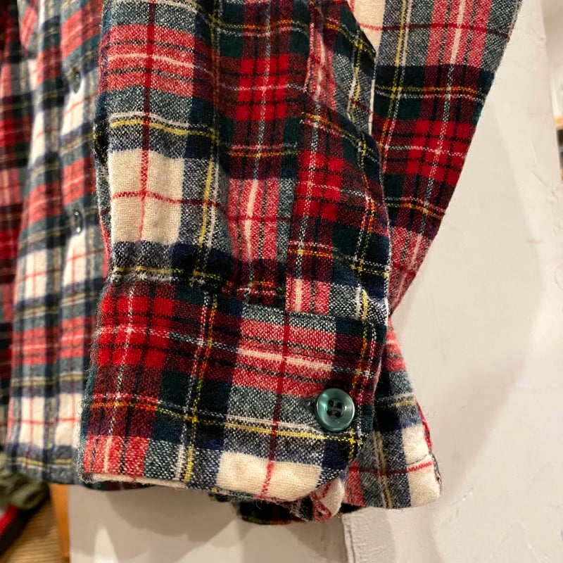 70s PENDLETON L/S ウールシャツ Board Shirt USA製 Size