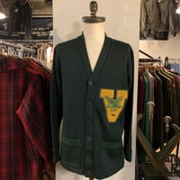 50s　HOLT’S　Vintage Letterd Cardigan　レタードカーディガン　ダークグリーン　(S2973)