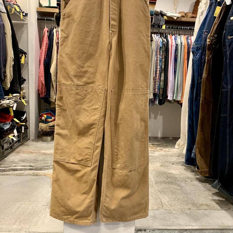 90s Carhartt ダック地 オーバーオール ダブルニー カーハート (S2187