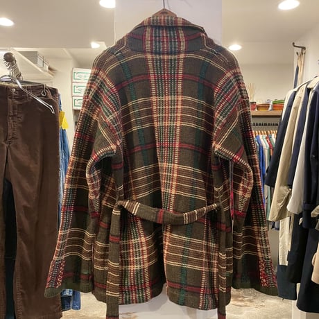 LAUREN RALPH LAUREN 　ショールカラー　ラムウール　ニットガウン　ラルフローレン　(S0512)
