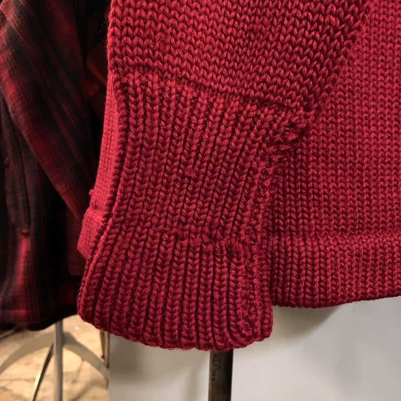 30s〜 Vintage Cardigan ショールカラー カーディガン ワイン 30s〜 Vintage Cardigan ショールカラー カーディガン ワイン