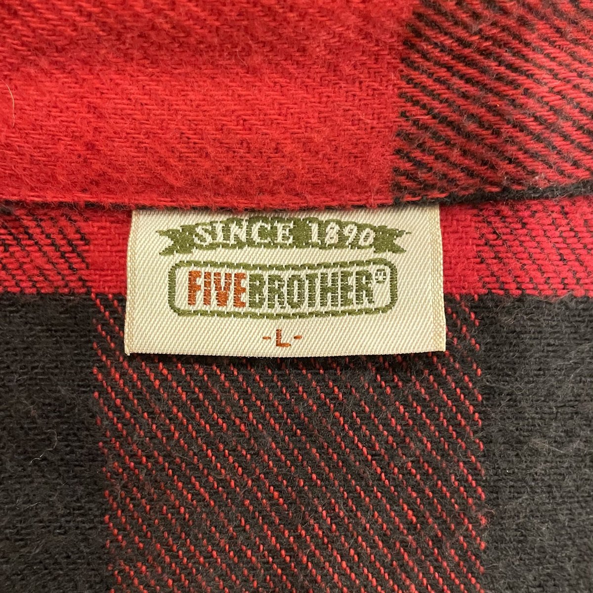 80s FIVE BROTHER ネルシャツ バッファローチェック USA製 80年代 (S1