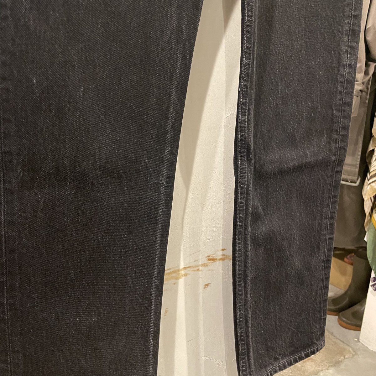 Levi's 501 90年代 後染めブラックデニム ボタン裏522 USA製 Levi's 501 90年代 後染めブラックデニム ボタン裏522 USA製