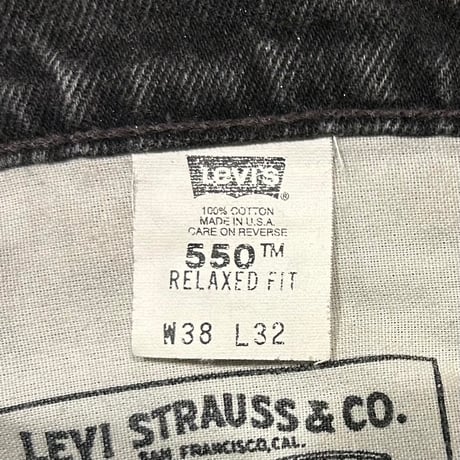 90s　Levi's 550 0260　リーバイス　ブラックデニムパンツ　37×31 ½　USA製　1996年　(S4842)