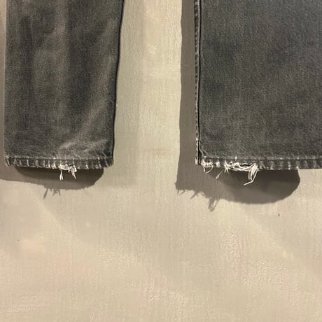 80s　Levi’s 505 先染め ブラックデニムパンツ　31×32　USA製　(S4626)