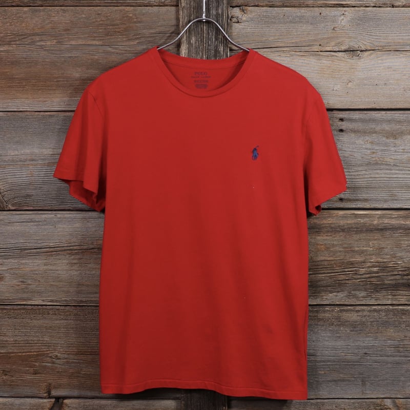 POLO RALPH LAUREN ワンポイント プレーンT トマトレッド