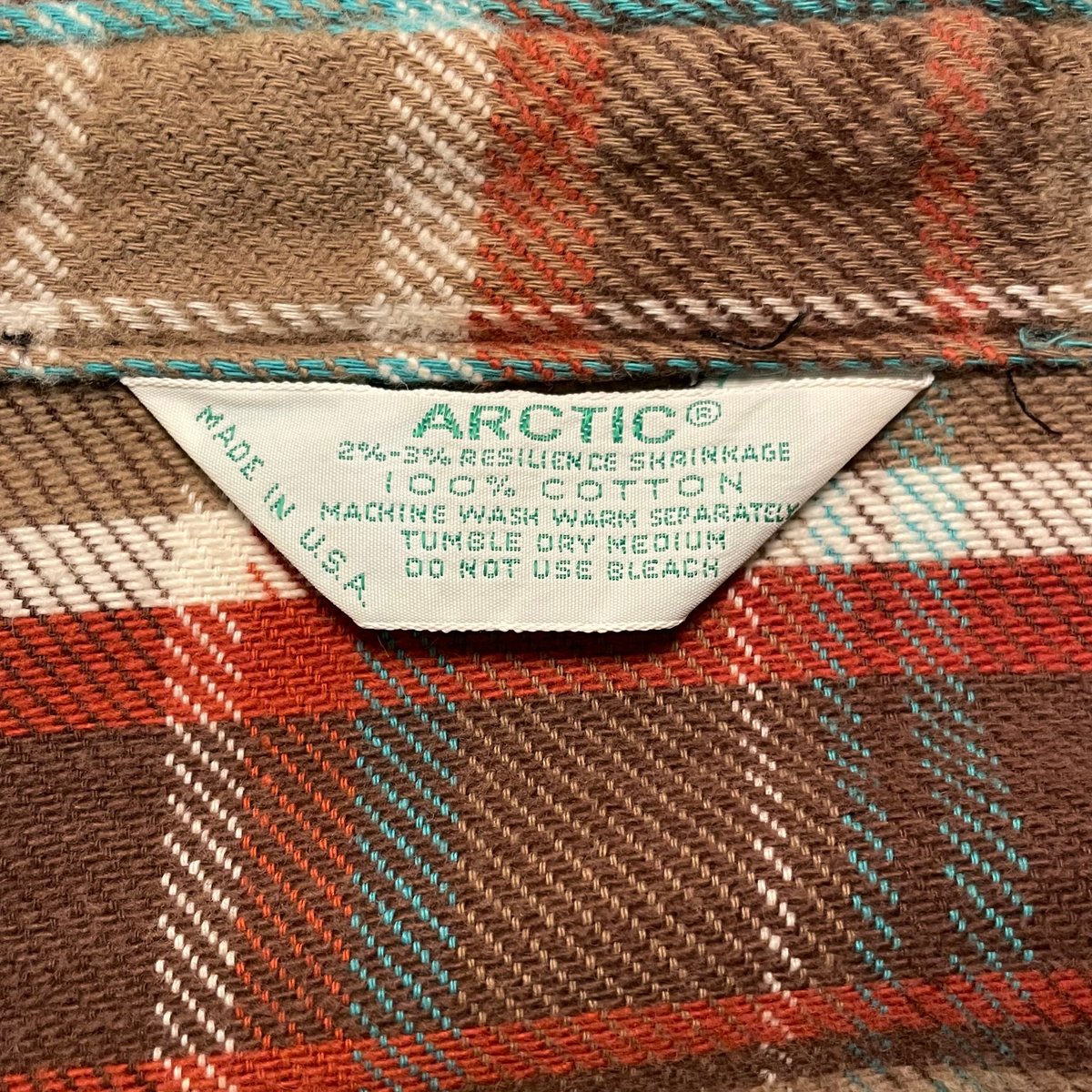 70s ARCTIC L/S ネルシャツ USA製 Size M コットンシャツ (S4432