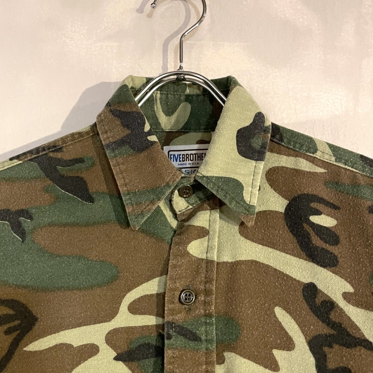 80s FIVE BROTHER ネルシャツ ファイブブラザー USA製 cotton×pol