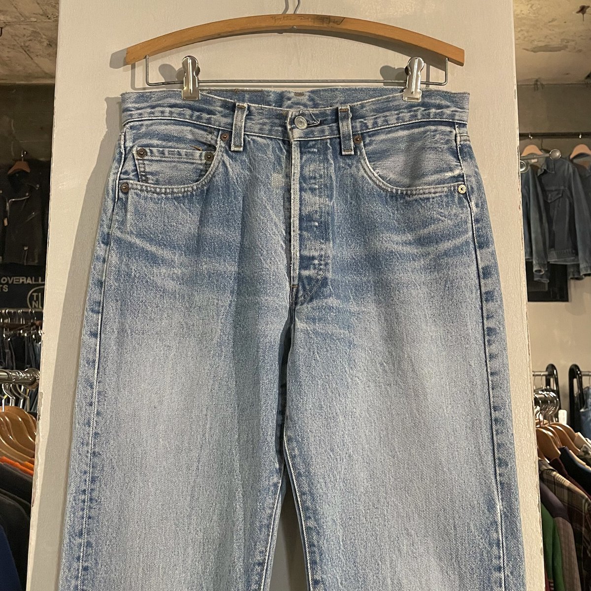 80s Levi's 501 デニムパンツ 31×31½ 黒カン 内股シングル 裾 80s Levi's 501 デニムパンツ 31×31½ 黒カン 内股シングル 裾