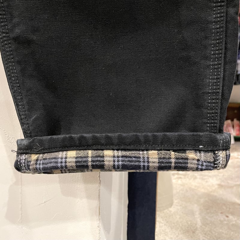 Carhartt ダック地 ペインターパンツ ダブルニー ブラック 裏地ネル