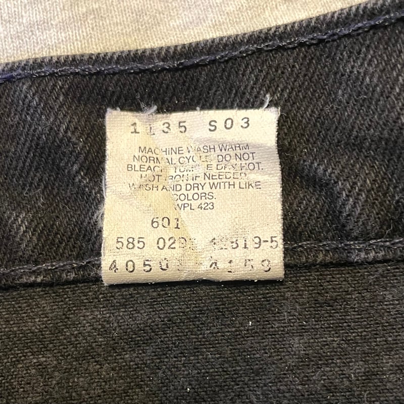 90s Levi's 505 ブラックデニム パンツ 32×32 USA製 オレンジタブ リー