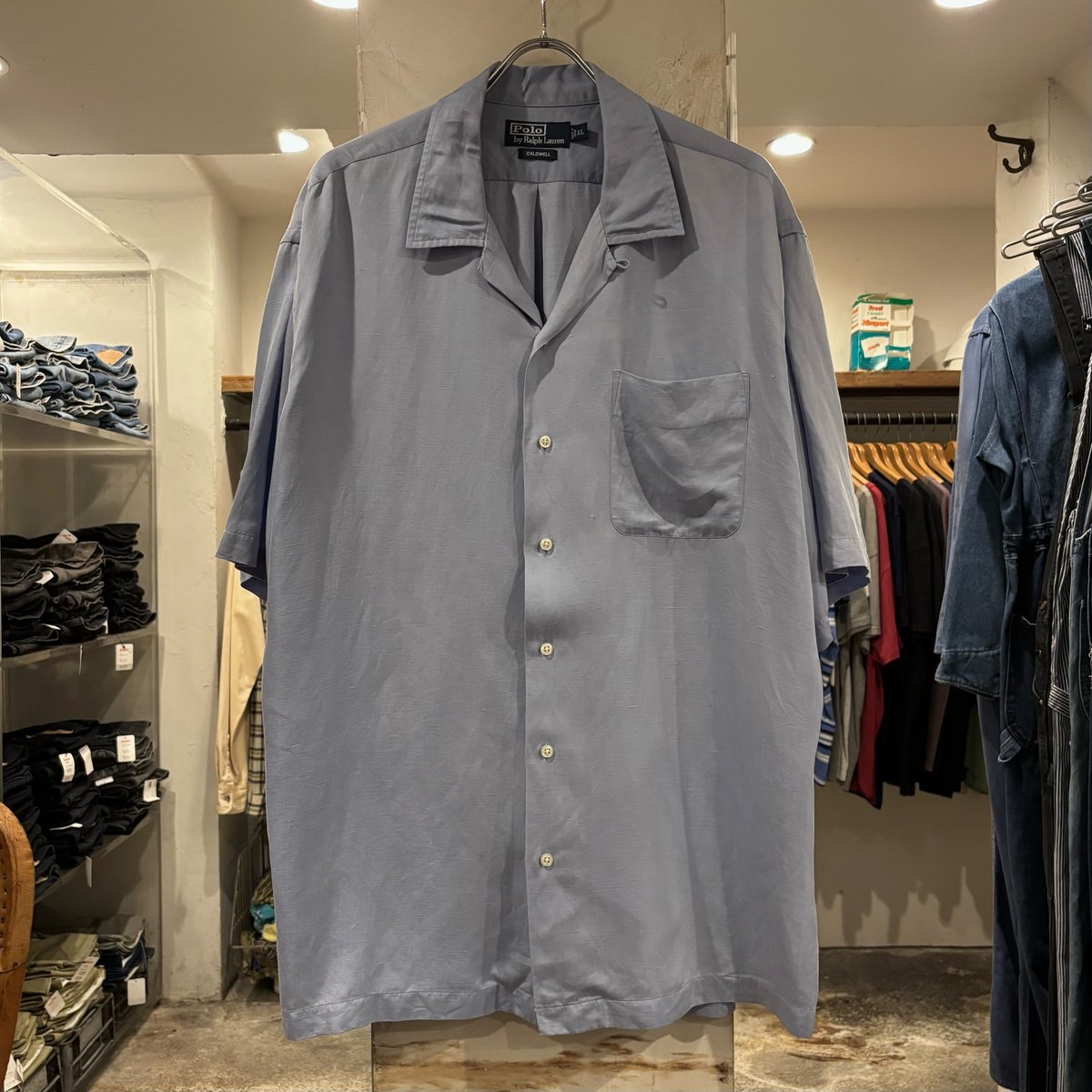 90s Polo by Ralph Lauren CALDWELL S/Sオープンカラーシャツ