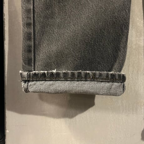 80s　Levi’s 505 先染め ブラックデニムパンツ　31×32　USA製　(S4626)