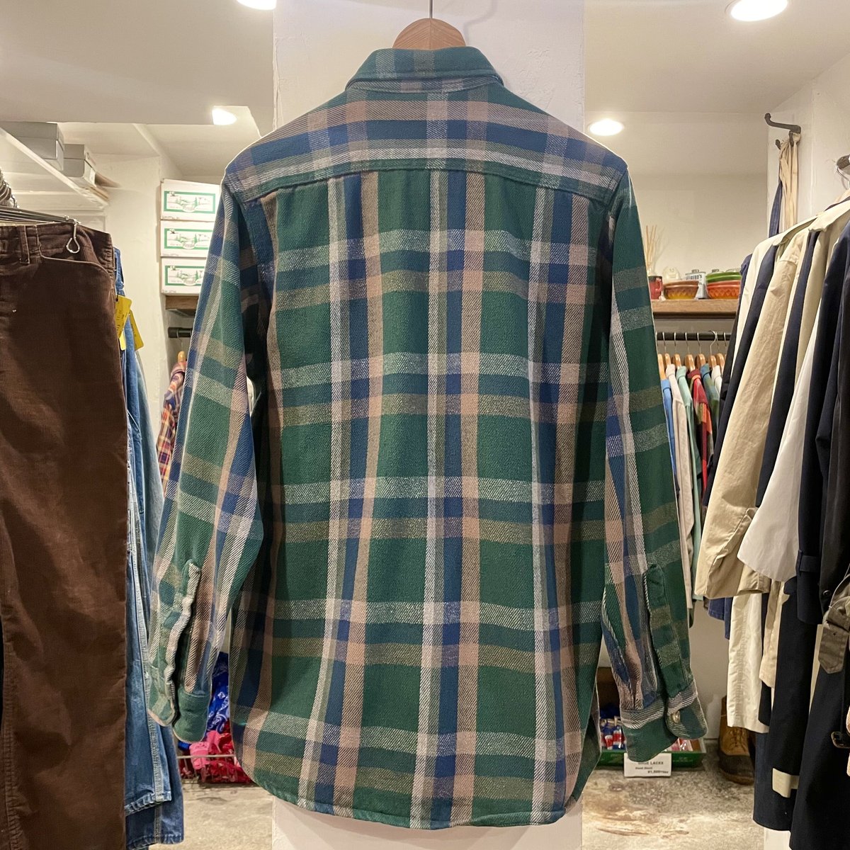 FIVE BROTHER 90s チェック柄 グリーン系 フランネルシャツ ファイブ