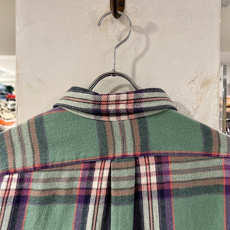 POLO RALPH LAUREN　L/Sチェックネルシャツ　ラルフローレン　チェック柄　ショルダーパッチ　(S3298)