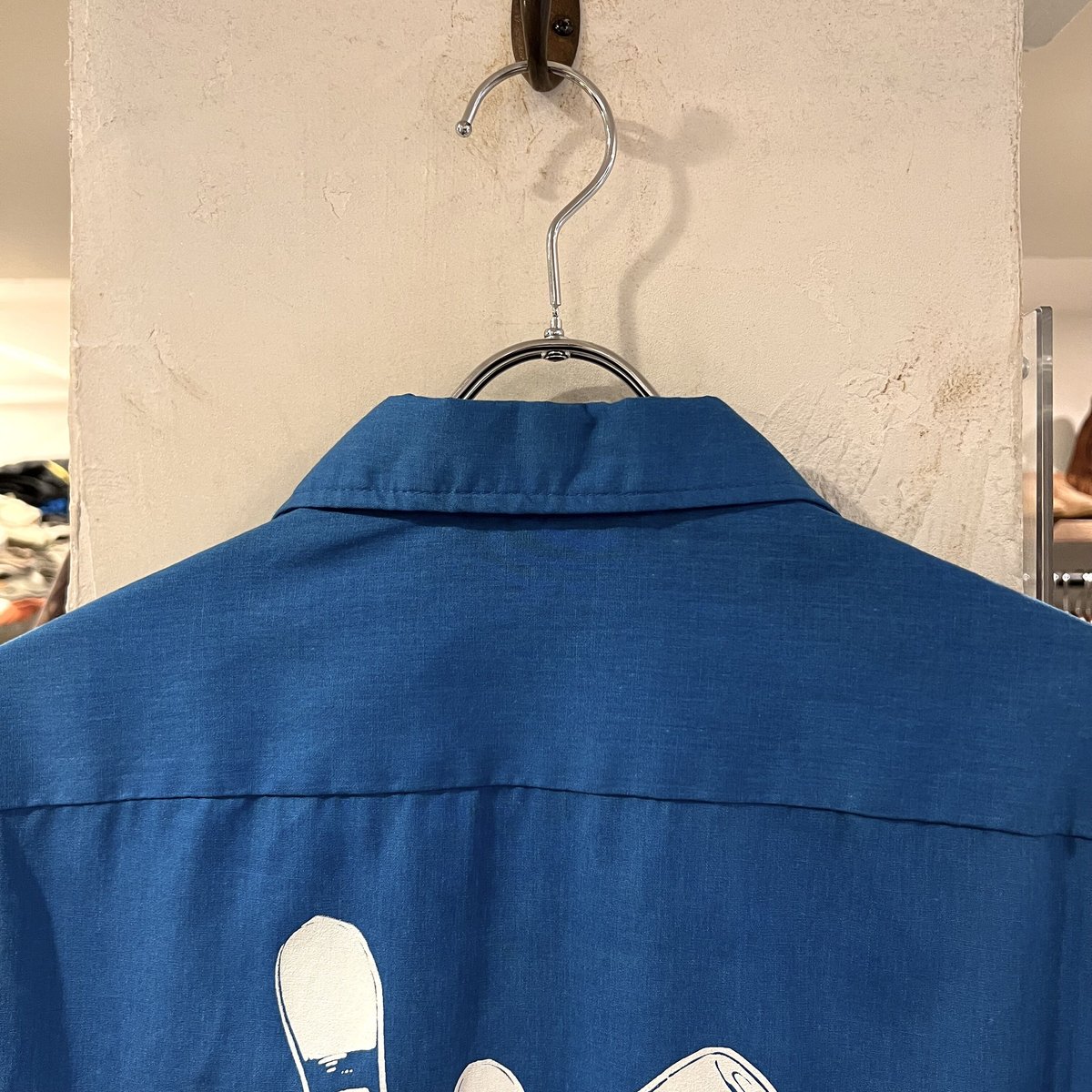 70s S/Sボーリングシャツ GOYA BOWLERS バックプリント ボックス