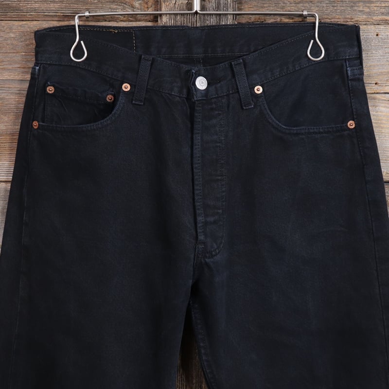 UK製 LEVI’S 501 ブラックデニム ユーロリーバイス UK製 90s Euro Levi's 501 Black Denim Pants 黒 W30×L29 ユーロ