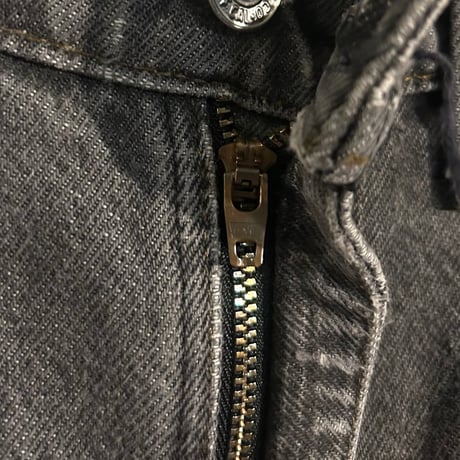 80s　Levi’s 505 先染め ブラックデニムパンツ　31×32　USA製　(S4626)