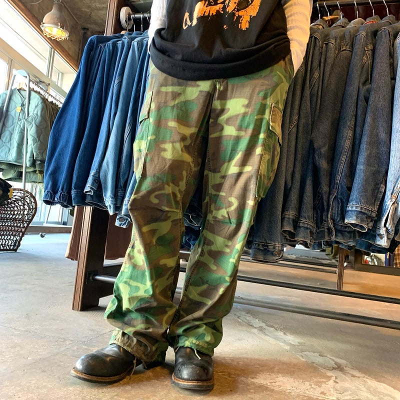 60s US ARMY ジャングルファティーグパンツ グリーンリーフカモ 60s US ARMY ジャングルファティーグパンツ グリーンリーフカモ