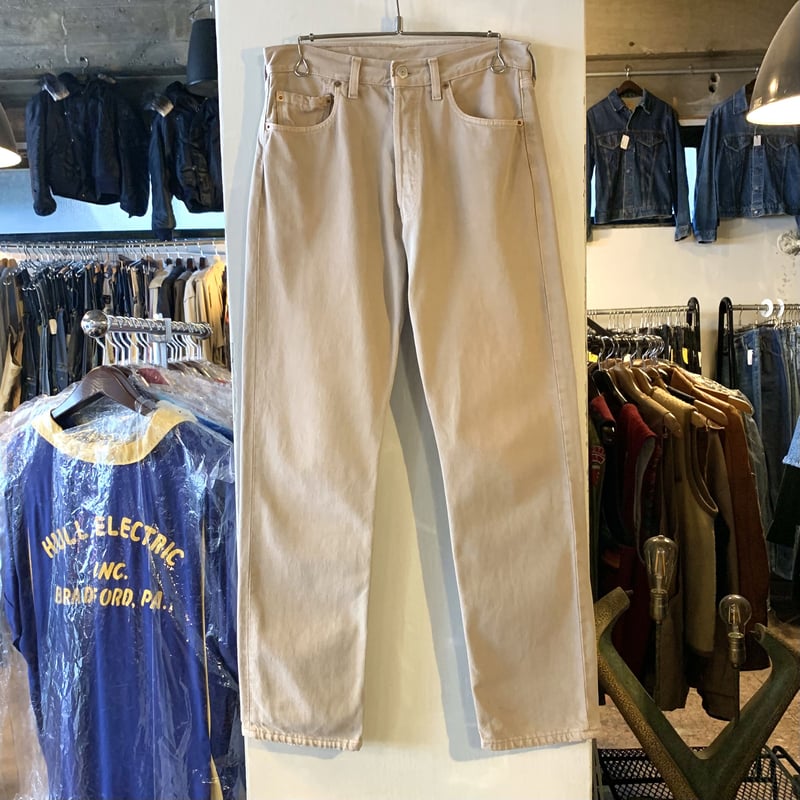 90s Levi's 501 0141 カラーデニムパンツ ベージュ 1999年 UK製