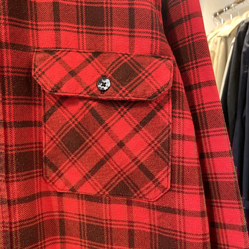 SEARS 70s- キルティングライナー ネルシャツ シャツジャケット
