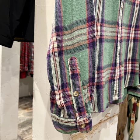 POLO RALPH LAUREN　L/Sチェックネルシャツ　ラルフローレン　チェック柄　ショルダーパッチ　(S3298)