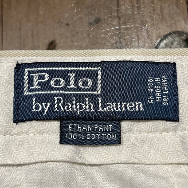 ポロバイラルフローレン プレストンパンツ チノパン 極太 バギー ベージュ 38 POLO by Ralph Lauren チノパン ポロチノ ラルフローレン タック