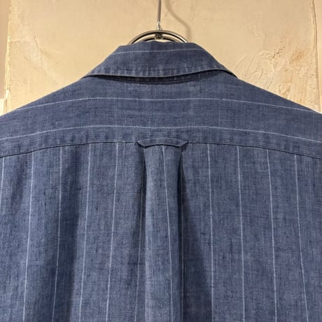 Polo by Ralph Lauren　S/S オープンカラーシャツ　CALDWELL　Size L　ポロ ラルフローレン　ストライプ柄　リネンシャツ　(S5617)