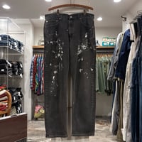 Levi's 505 REGULAR FIT　リーバイス　ブラックデニムパンツ　ペンキ飛び　雰囲気系　34×32　(S5039)