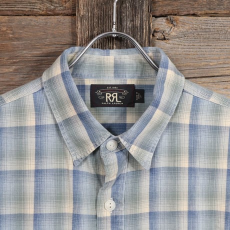 RRL RALPH LAUREN　チェック柄　ロングスリーブシャツ　ダブルアールエル　ラルフローレン　(Y0150)