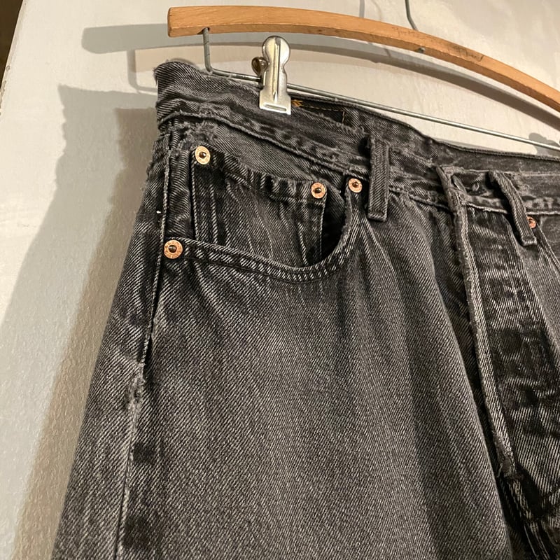 90s Levi's 501 後染め ブラックデニムパンツ 31×34 USA製 1996