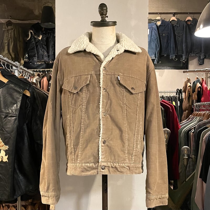 70s～ Levi's 70608-1523 コーデュロイ ボアジャケット USA製 ブラウン...