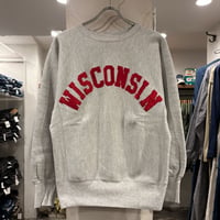 90s　Champion　リバースウィーブ　REVERSE WEAVE　USA製　Size M　WISCONSIN　刺繡タグ　チャンピオン　(S5223)