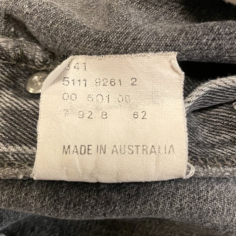 90s Levi's 501 後染め ブラックデニム パンツ 33×34 Australia製