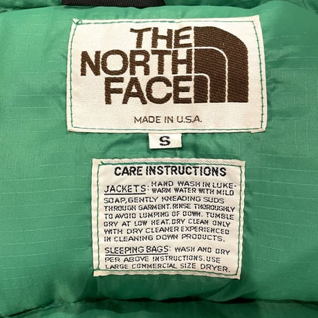 THE NORT FACE　80s　USA製　茶タグ　ダウンベスト　刻印入りボタン　ノースフェイス　(S0644)