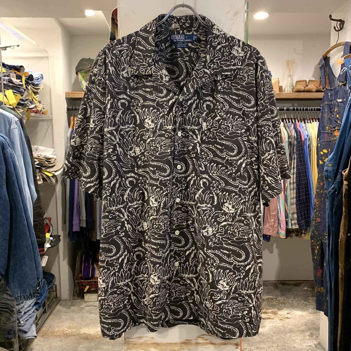 90s Polo by Ralph Lauren オープンカラーシャツ 総柄 ショート