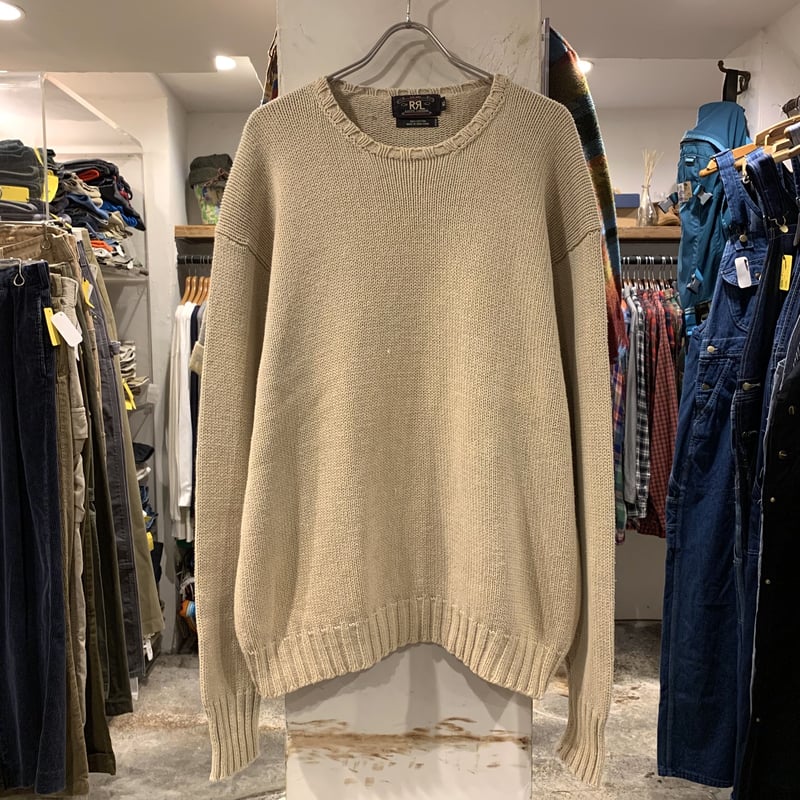 90s RRL コットンニットセーター ダブルアールエル Ralph Lauren 90s RRL コットンニットセーター ダブルアールエル Ralph Lauren