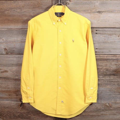 Ralph Lauren　ロングスリーブ　ボタンダウンシャツ　ラルフローレン　ワンポイント　BDシャツ　(Y0565)