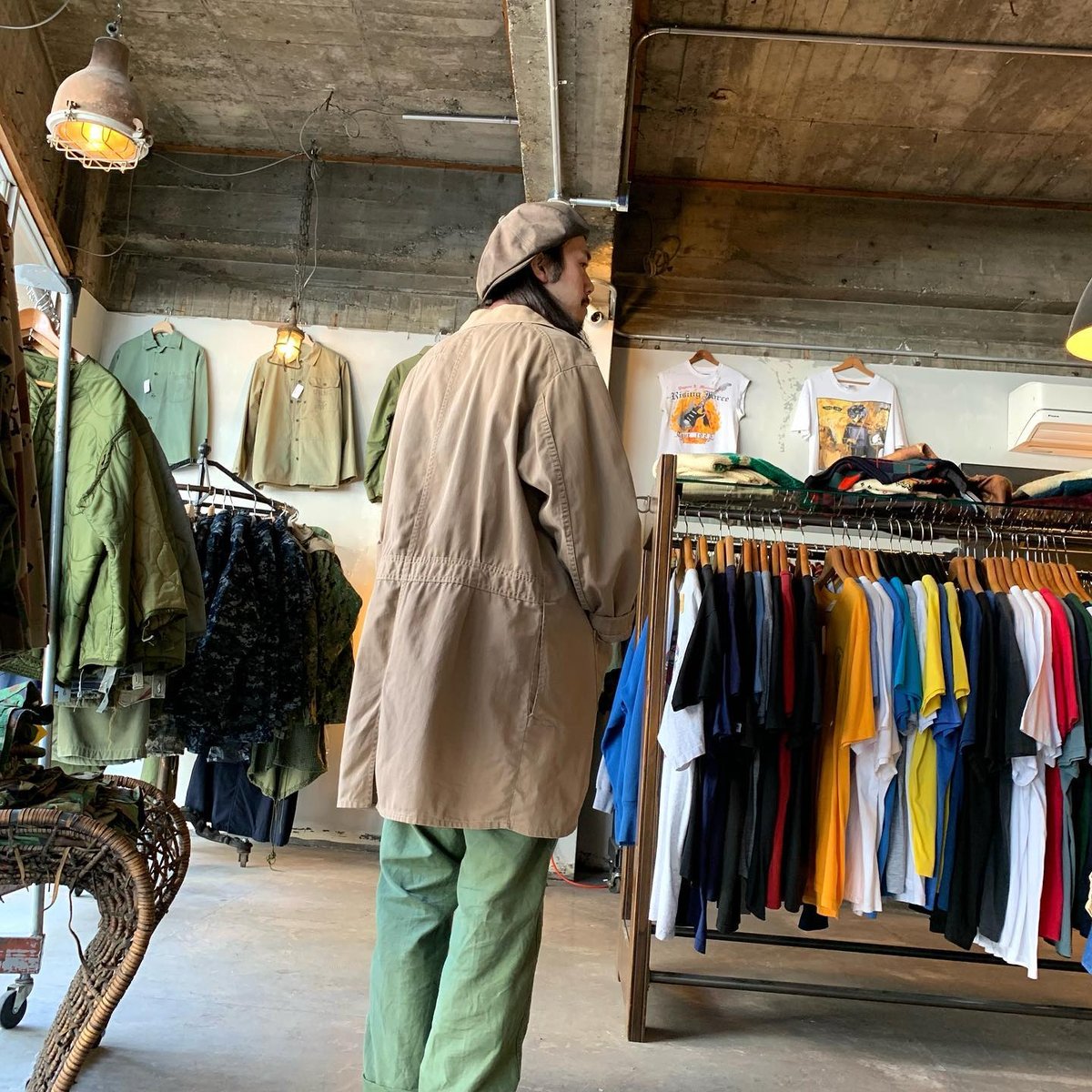 60s DETROIT OVERALL MFG. CO. HBT ショップコート ヘリンボーン