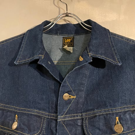 80s　Lee 220-J　デニムジャケット　USA製　Size 42　濃紺　(S4050)
