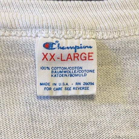 80s　Champion　S/S Tシャツ　MICHIGAN　染み込みプリント　USA製　Size XXL　トリコタグ　(S4671)